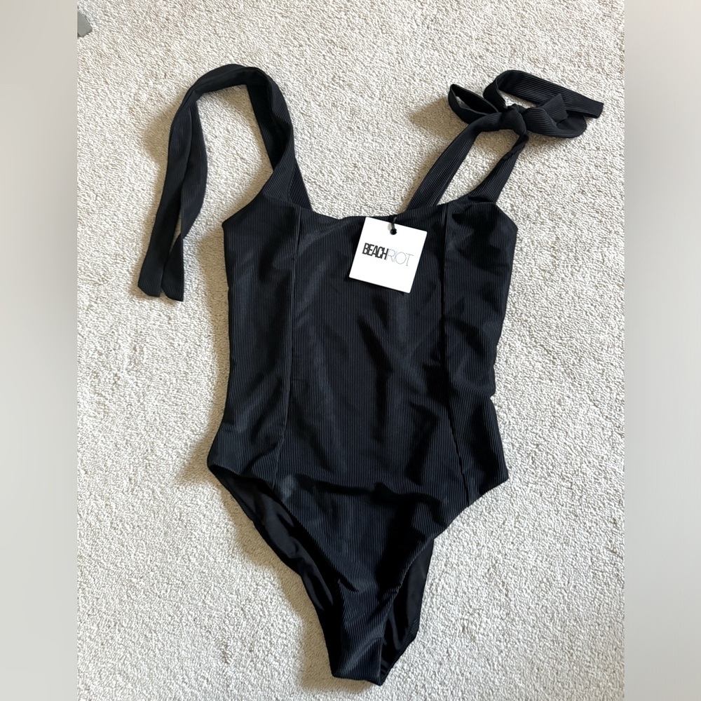 Beach Riot Black one piece swim suit